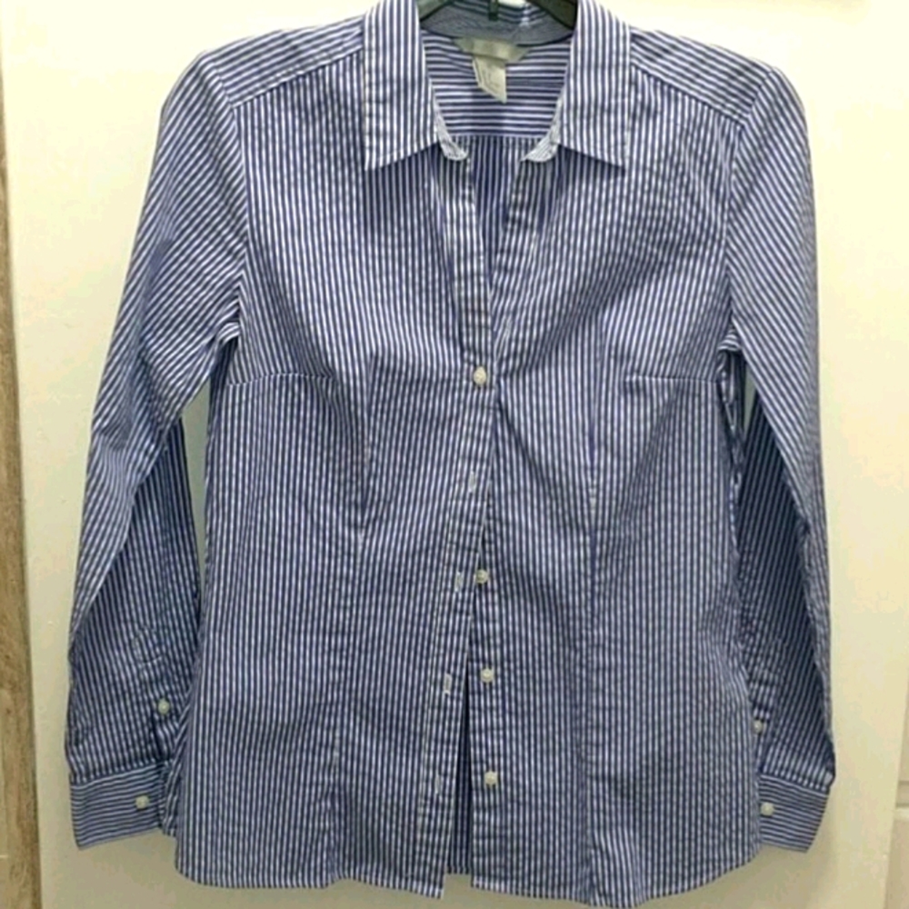 Long sleeve stripe patterned blouse